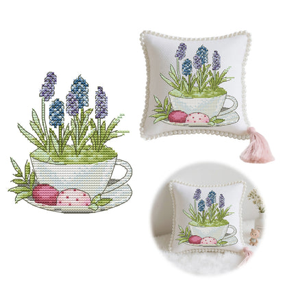 14CT Needle Insert Bag 2 Strands Printed Knitting Threads Pin Pouch with Tassel