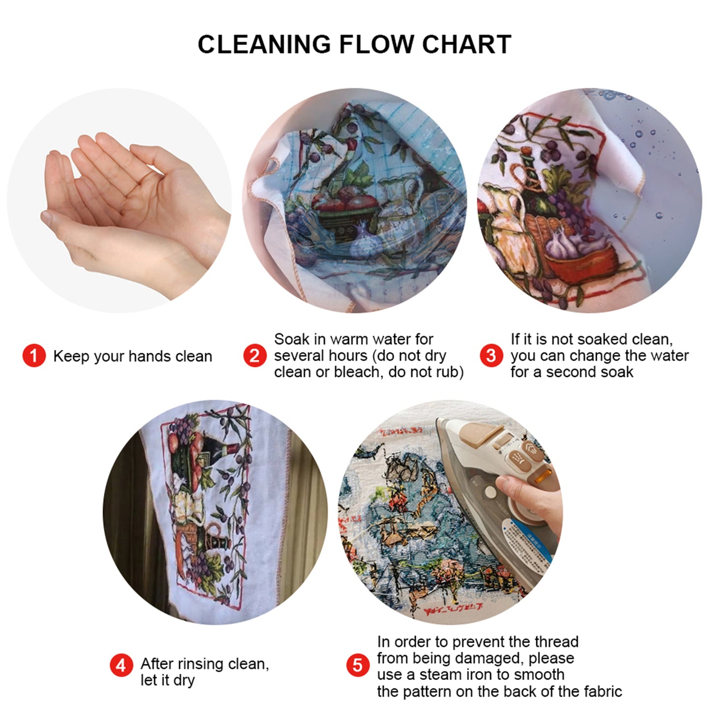 14CT Needle Insert Bag 2 Strands Printed Knitting Threads Pin Pouch with Tassel