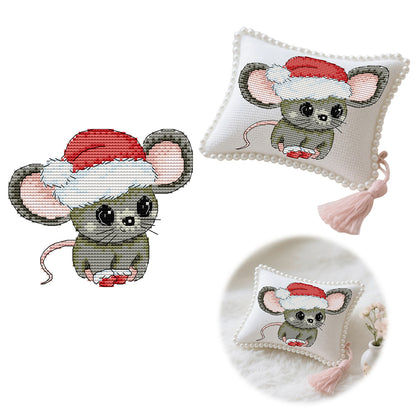 14CT Needle Insert Bag 2 Strands Printed Knitting Threads Pin Pouch with Tassel