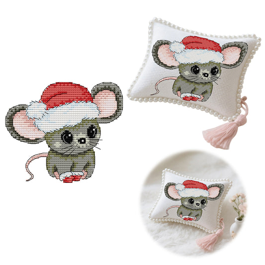 14CT Needle Insert Bag 2 Strands Printed Knitting Threads Pin Pouch with Tassel