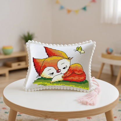 14CT Needle Insert Bag 2 Strands Printed Knitting Threads Pin Pouch with Tassel