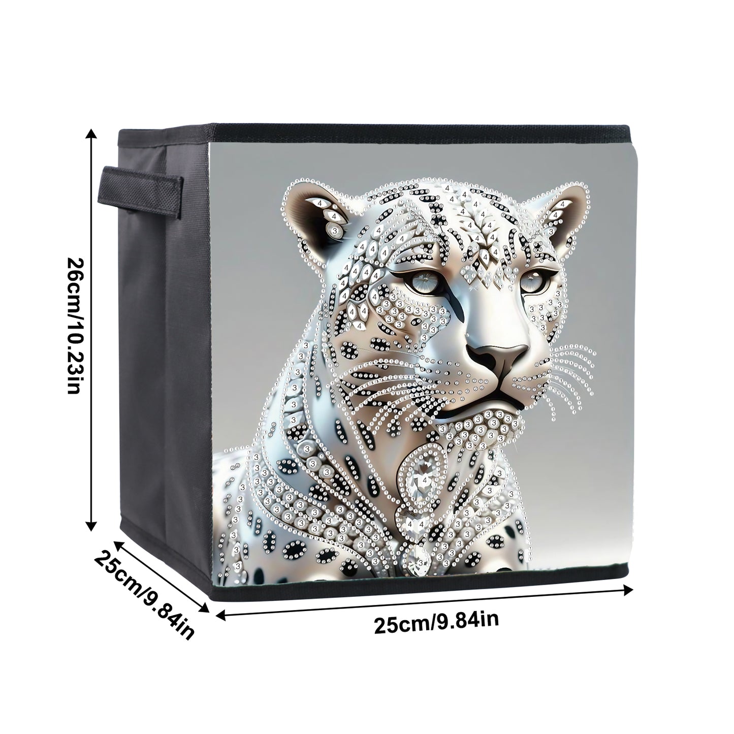 Foldable Diamond Painting Storage Bin Leopard Storage Box Diamond Painting Kit