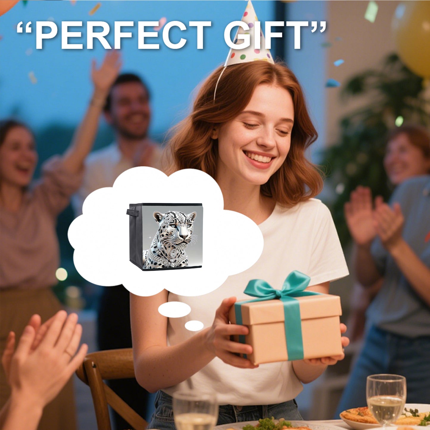 Foldable Diamond Painting Storage Bin Leopard Storage Box Diamond Painting Kit