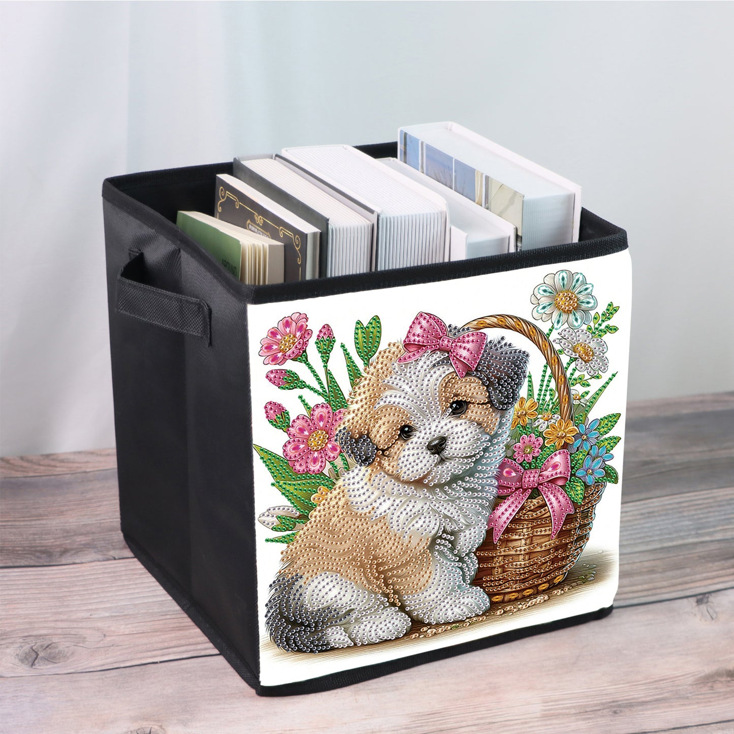 Foldable Diamond Painting Storage Bin Dog Storage Box Diamond Painting Kit