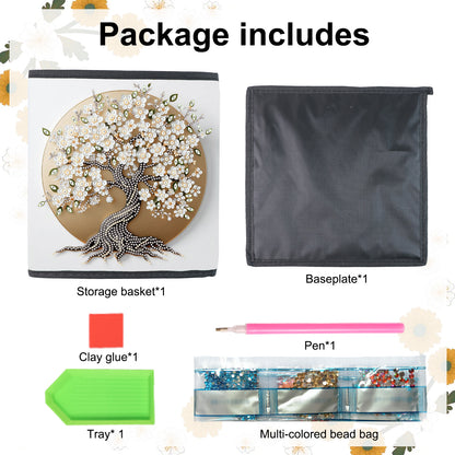 Foldable Diamond Painting Storage Bin Flower Tree Storage Box Diamond Art Kit