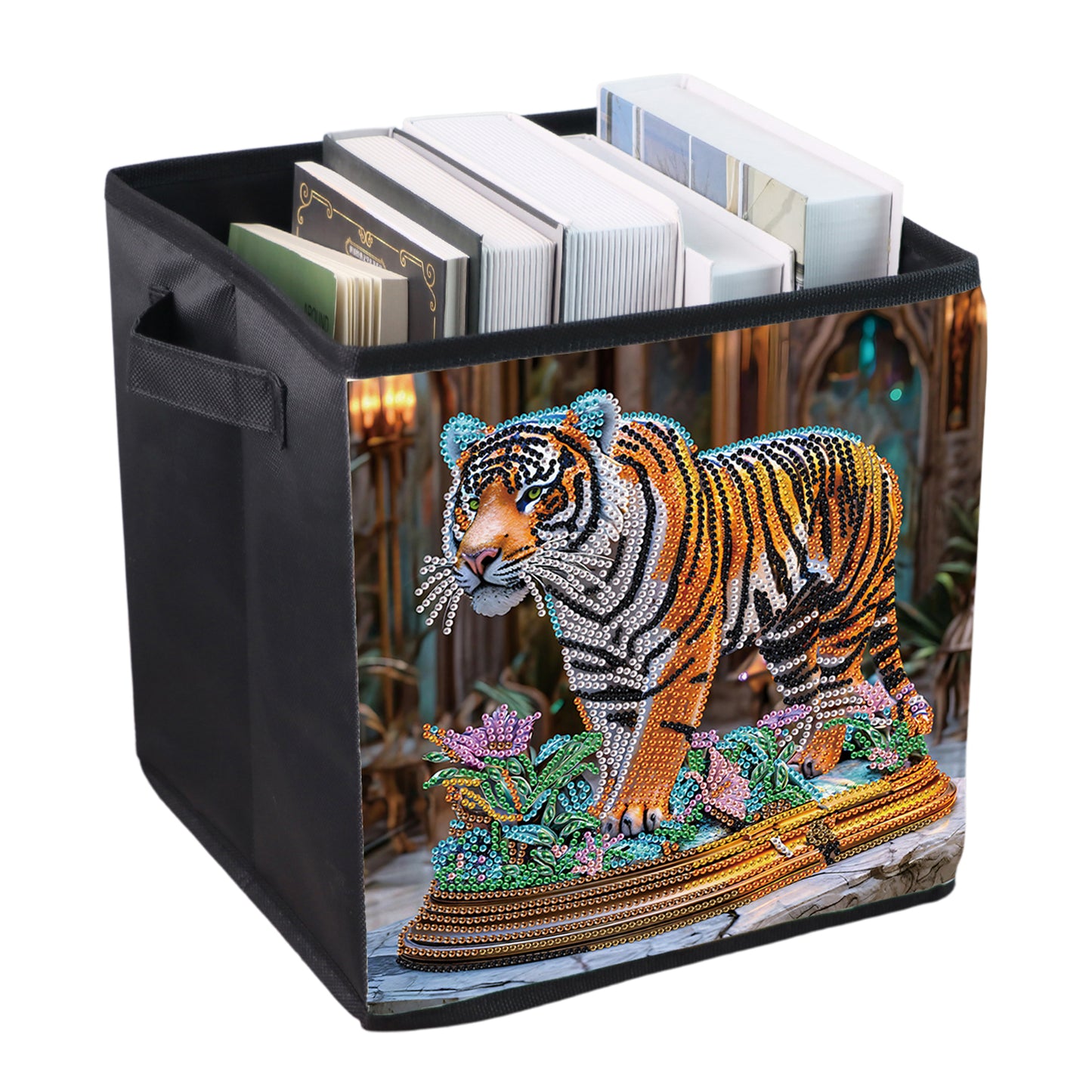 Foldable Diamond Painting Storage Bin Tiger Storage Box Diamond Painting Kit