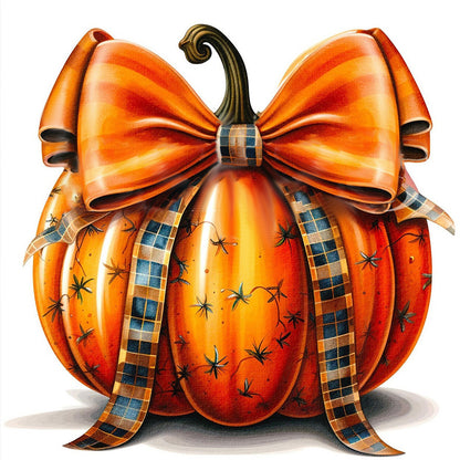 Pumpkin Bow - Full Round Drill Diamond Painting 30*30CM