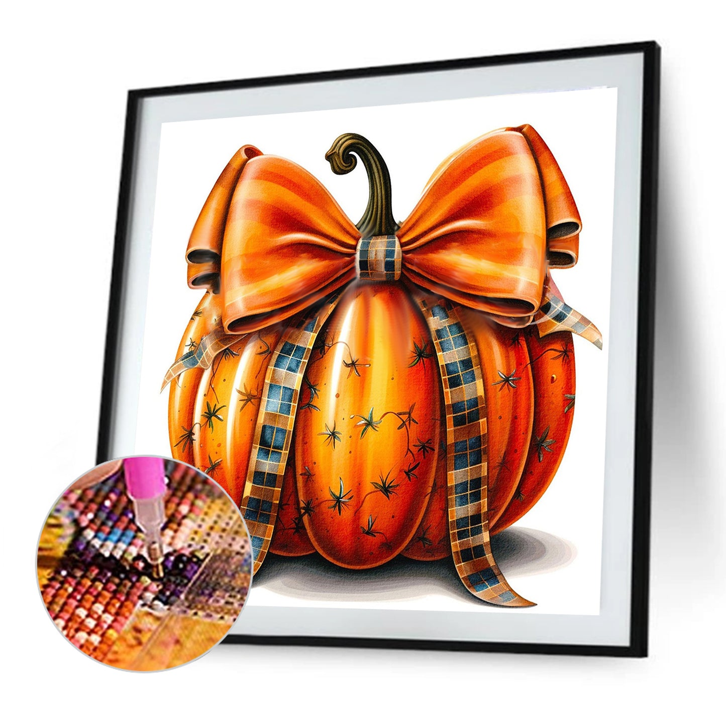 Pumpkin Bow - Full Round Drill Diamond Painting 30*30CM