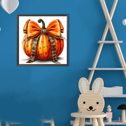 Pumpkin Bow - Full Round Drill Diamond Painting 30*30CM