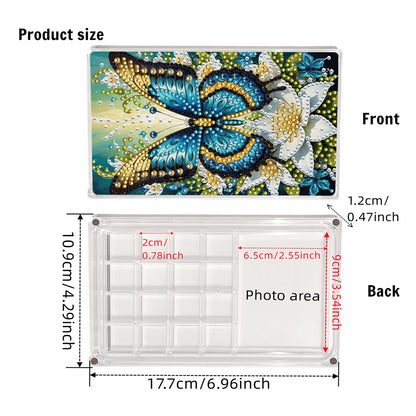 2pcs DIY 5D Diamond Painting Acrylic Jewelry Box Kit for Adults (Butterfly)