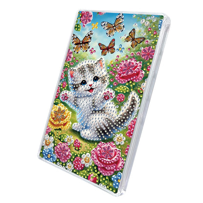 2pcs DIY 5D Diamond Painting Acrylic Jewelry Box Kit Gift for Adults (Cat)