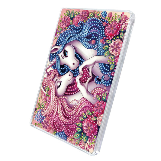 2pcs DIY 5D Diamond Painting Acrylic Jewelry Box Kit Gift for Adults (Horse B)