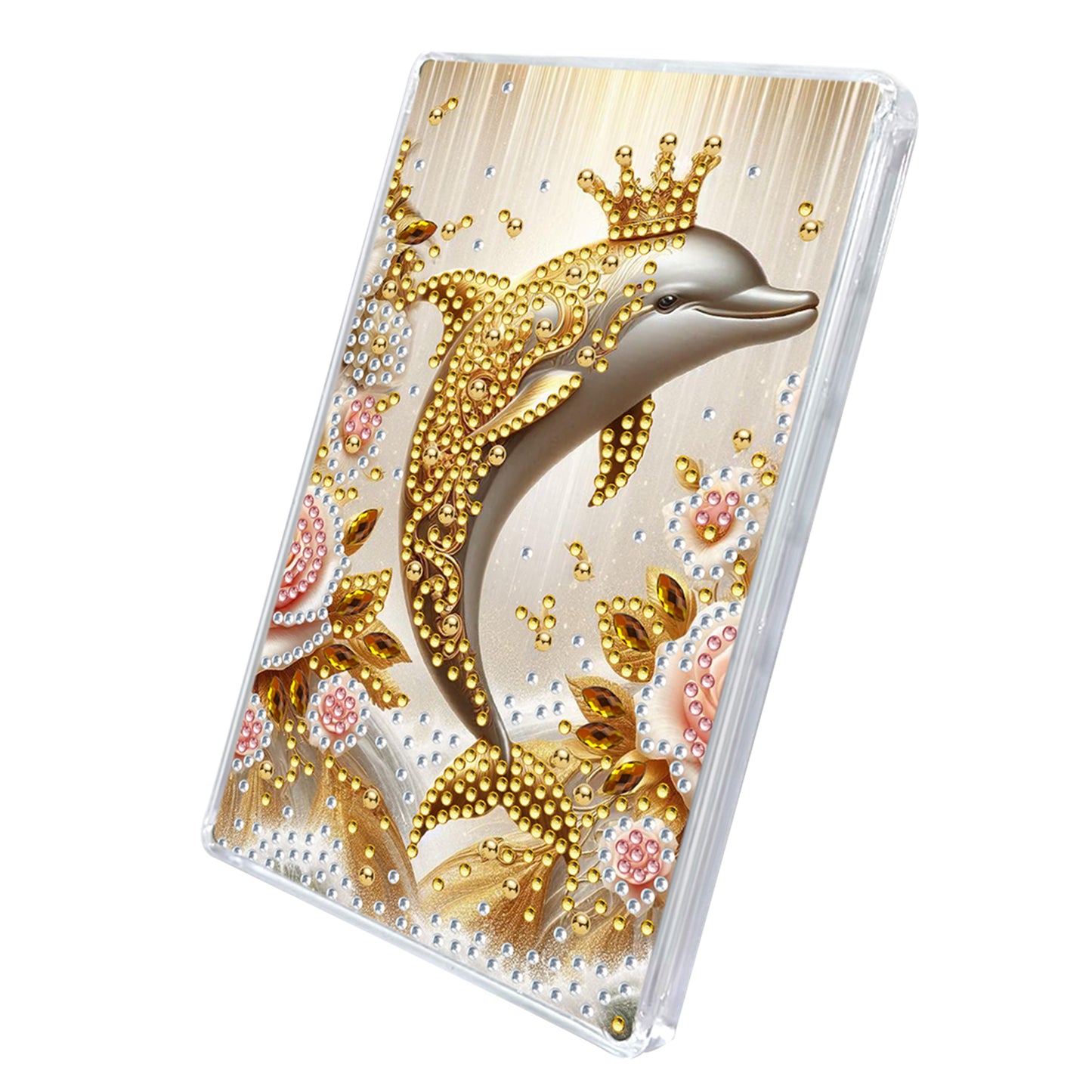 2pcs DIY 5D Diamond Painting Acrylic Jewelry Box Kit Gift for Adults (Whale)