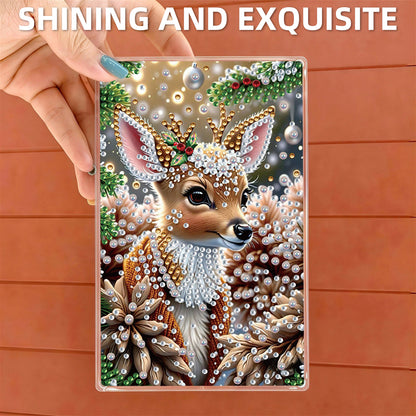 2pcs DIY 5D Diamond Painting Acrylic Jewelry Box Kit Gift for Adults (Animal B)