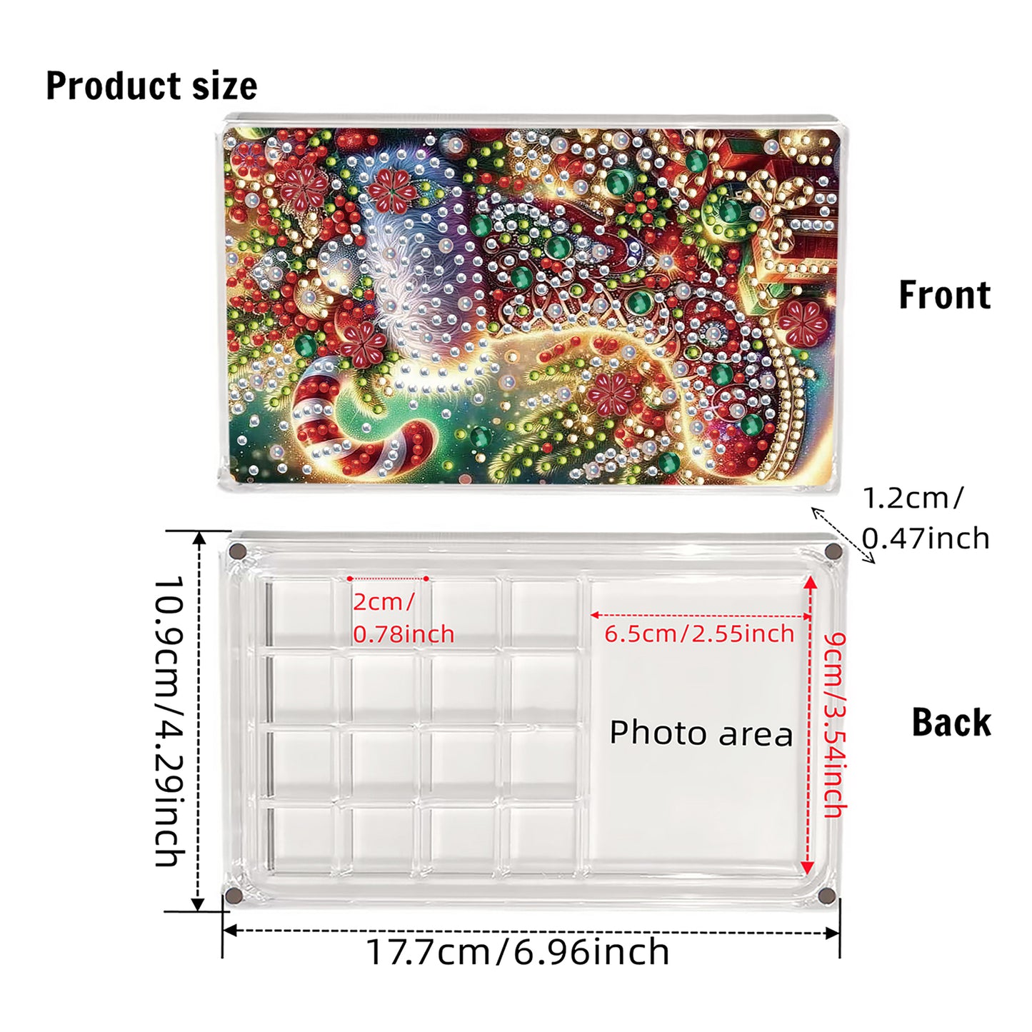 2pcs DIY 5D Diamond Painting Acrylic Jewelry Box Kit Gift for Adults (Tree Sock)