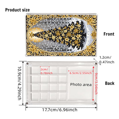 2pcs DIY 5D Diamond Painting Acrylic Jewelry Box Kit Gift for Adults (Tree Sock)