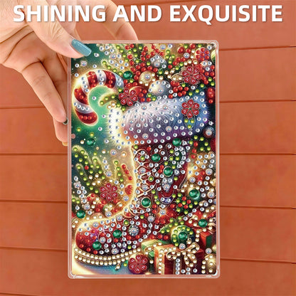 2pcs DIY 5D Diamond Painting Acrylic Jewelry Box Kit Gift for Adults (Tree Sock)