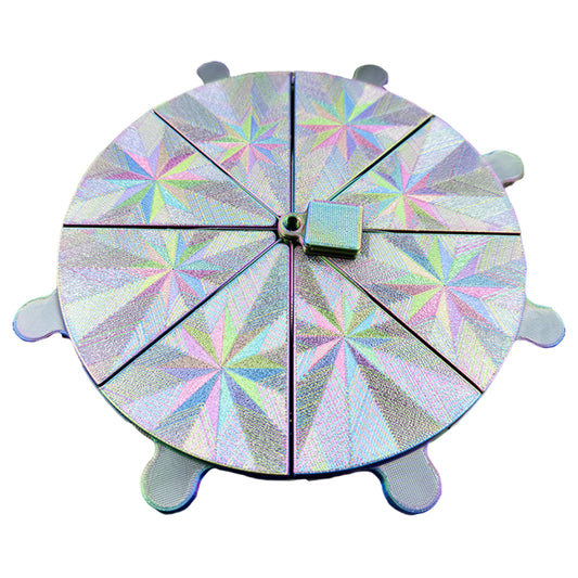 Diamond Painting Tray 8 Grids Drill Plate Octagonal Spiral Bottom Plate (Silver)