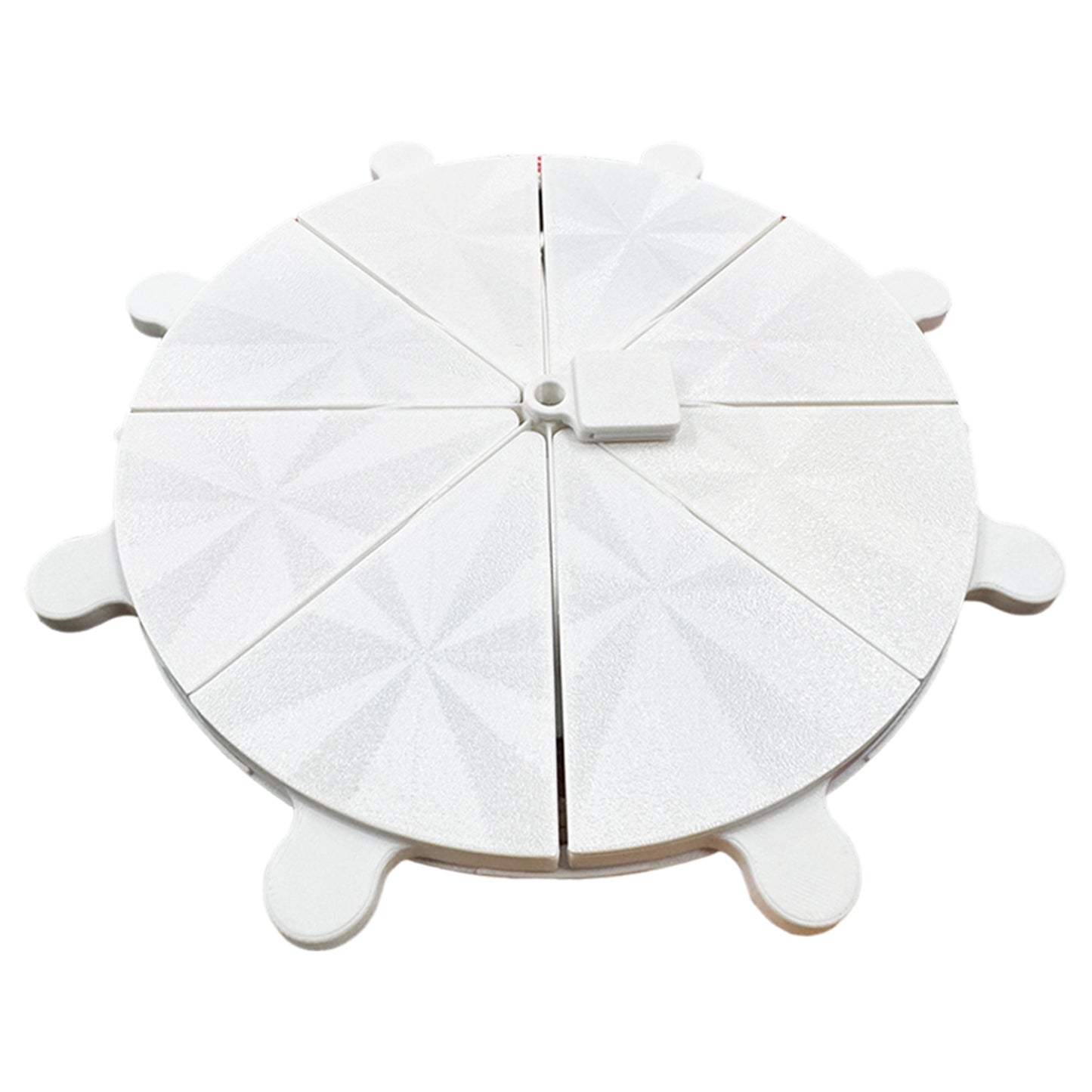 Diamond Painting Tray 8 Grids Drill Plate Octagonal Spiral Bottom Plate (White)