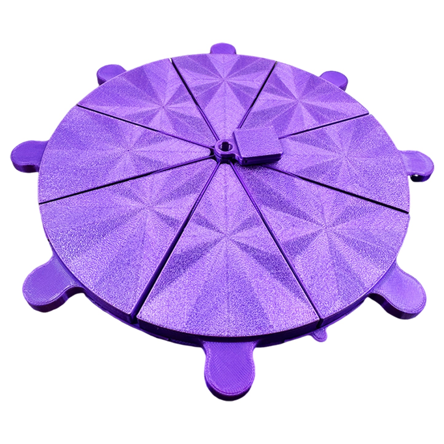 Diamond Painting Tray 8 Grids Drill Plate Octagonal Spiral Bottom Plate (Purple)