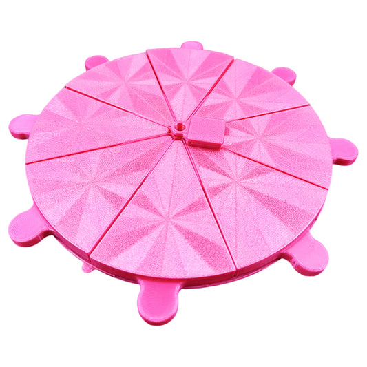 Diamond Painting Tray 8 Grids Drill Plate Octagonal Spiral Bottom Plate (Red)