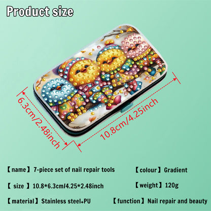 Bird Theme Diamond Painting Nail Art Bag Set Includes 7 Professional Tools