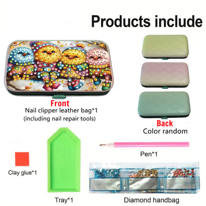 Bird Theme Diamond Painting Nail Art Bag Set Includes 7 Professional Tools