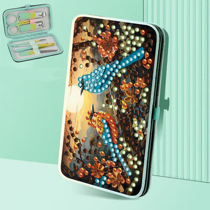Bird Theme Diamond Painting Nail Art Bag Set Includes 7 Professional Tools