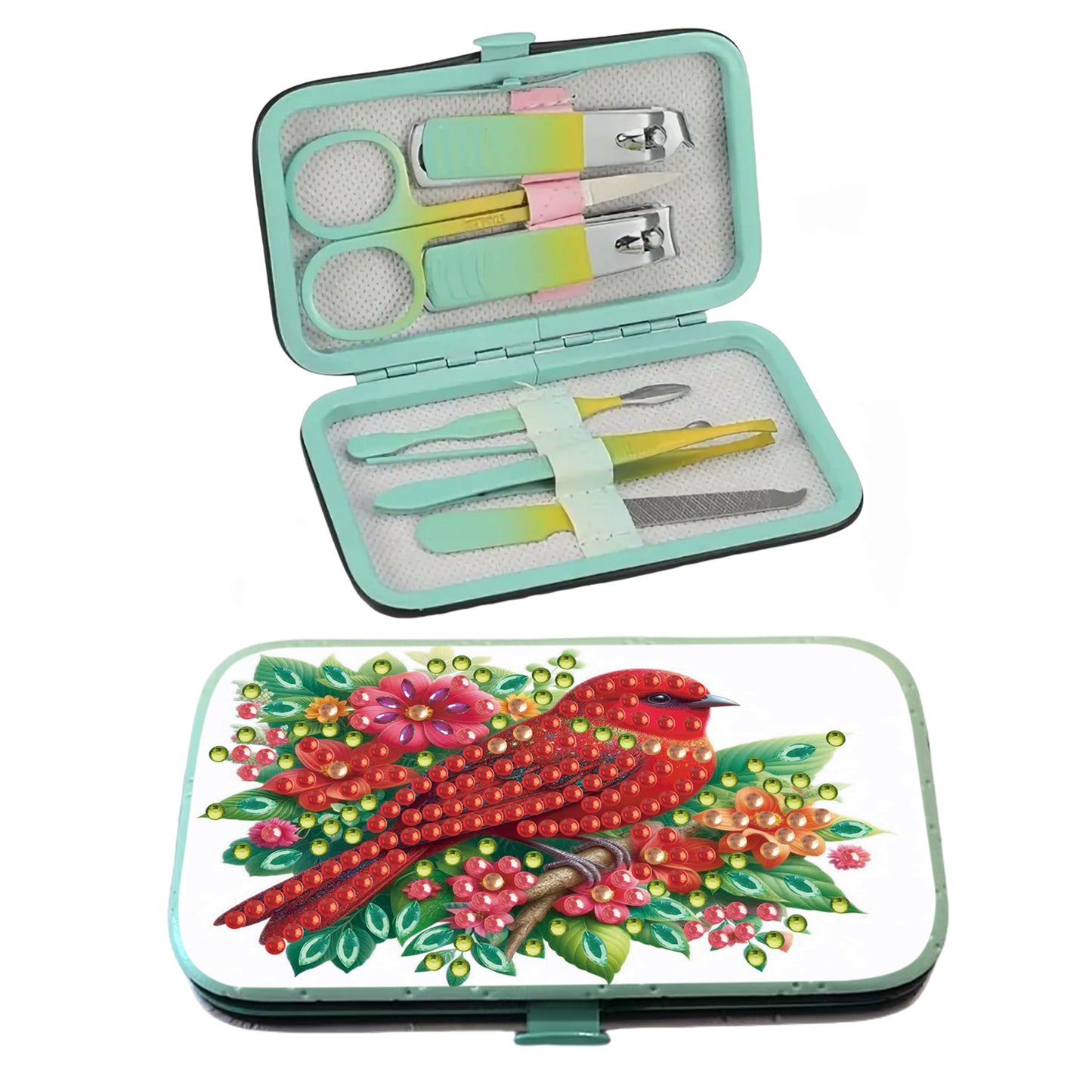 Cardinal Diamond Painting Nail Art Bag Set Includes 7 Professional Tools