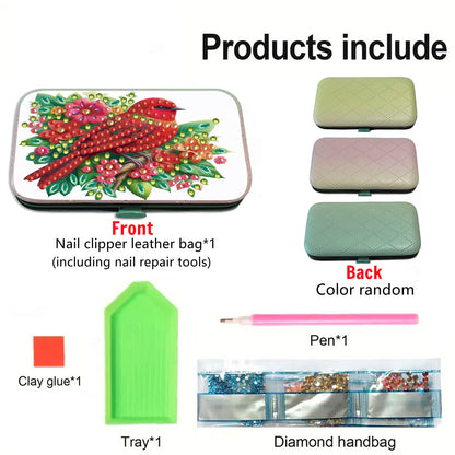 Cardinal Diamond Painting Nail Art Bag Set Includes 7 Professional Tools