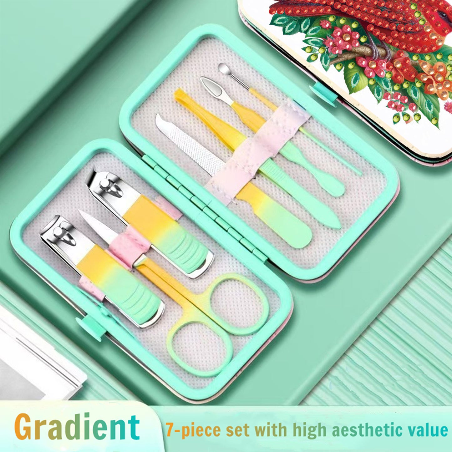 Cardinal Diamond Painting Nail Art Bag Set Includes 7 Professional Tools