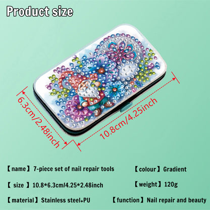 Gnome Theme Diamond Painting Nail Art Bag Set Includes 7 Professional Tools