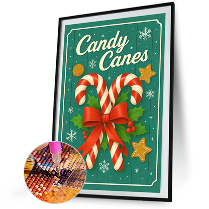 Candy Canes - Full Round Drill Diamond Painting 20*30CM
