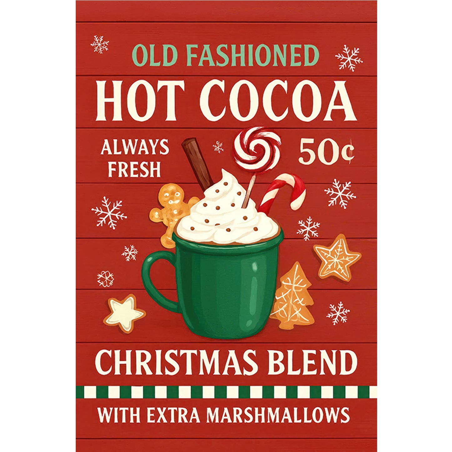 Hot Cocoa - Full Round Drill Diamond Painting 20*30CM