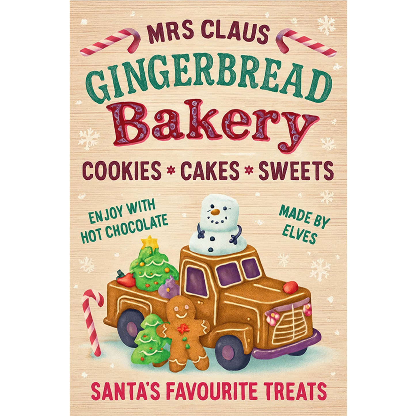 Gingerbread Bakery - Full Round Drill Diamond Painting 20*30CM