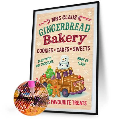 Gingerbread Bakery - Full Round Drill Diamond Painting 20*30CM