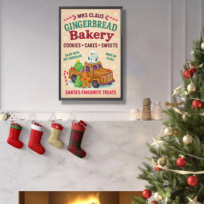 Gingerbread Bakery - Full Round Drill Diamond Painting 20*30CM