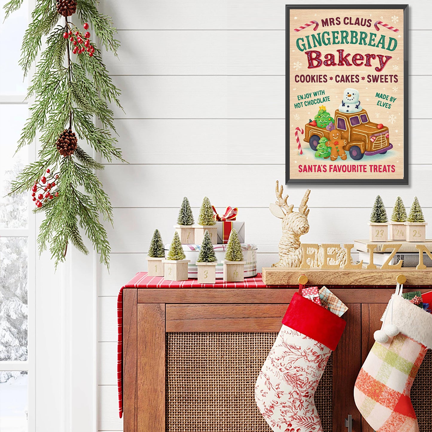 Gingerbread Bakery - Full Round Drill Diamond Painting 20*30CM
