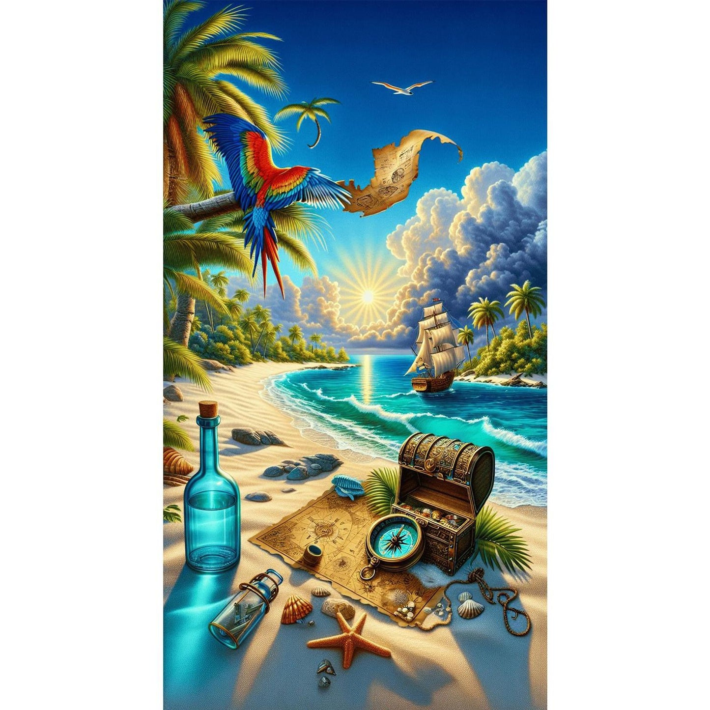 Seaside - Full Round Drill Diamond Painting 40*70CM