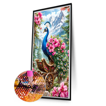 Peacock - Full Round Drill Diamond Painting 40*70CM