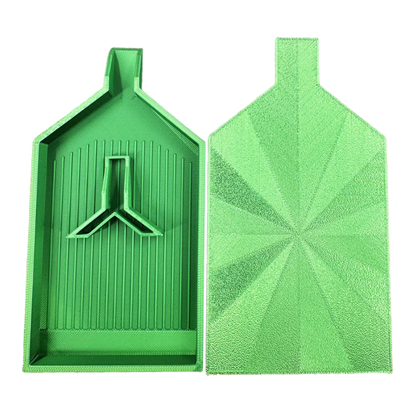 2pcs Diamond Painting Tray Y-Shaped Bead Storage Sorting Plate Tool (Green)
