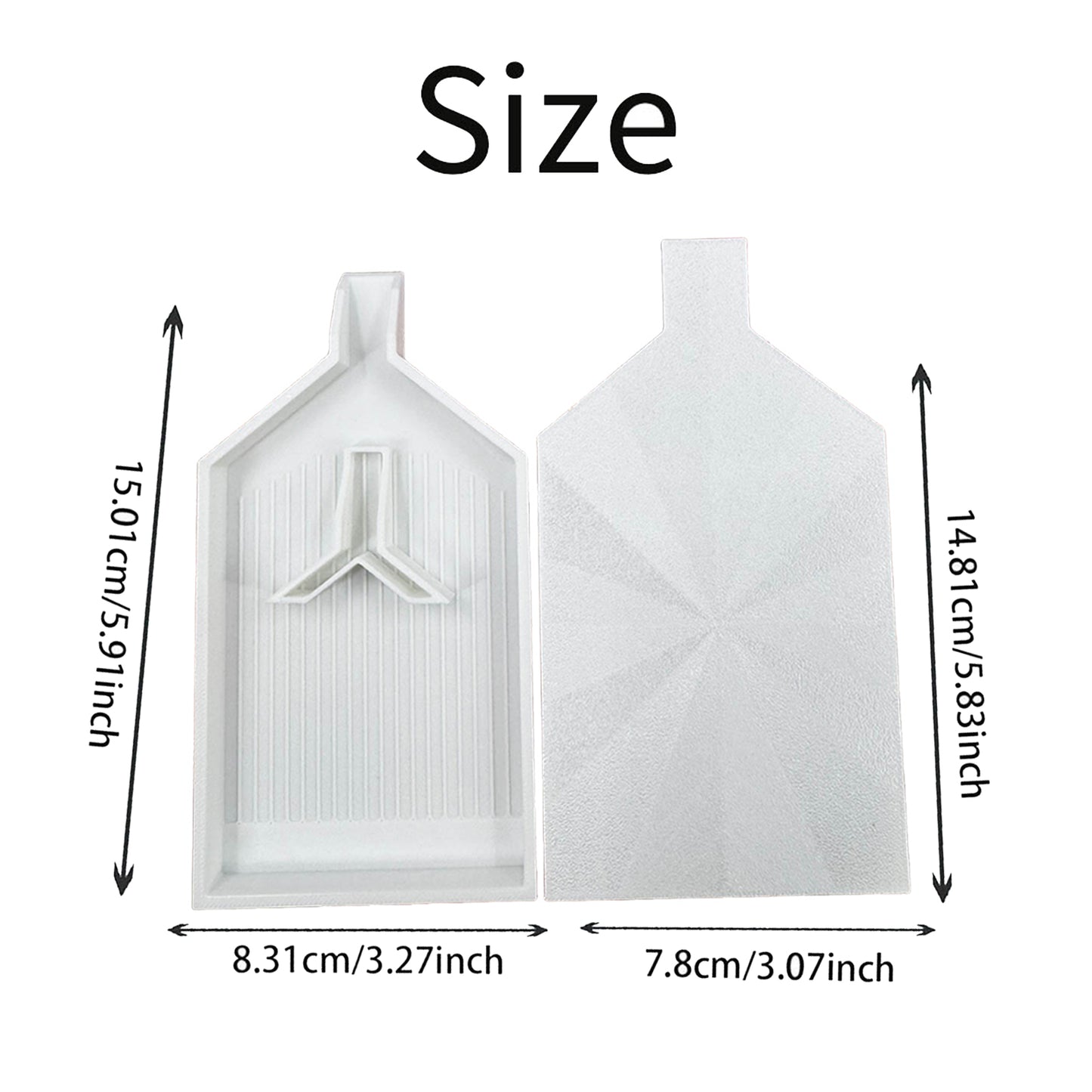 2pcs Diamond Painting Tray Y-Shaped Bead Storage Sorting Plate Tool (White)