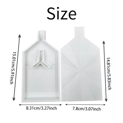 2pcs Diamond Painting Tray Y-Shaped Bead Storage Sorting Plate Tool (White)