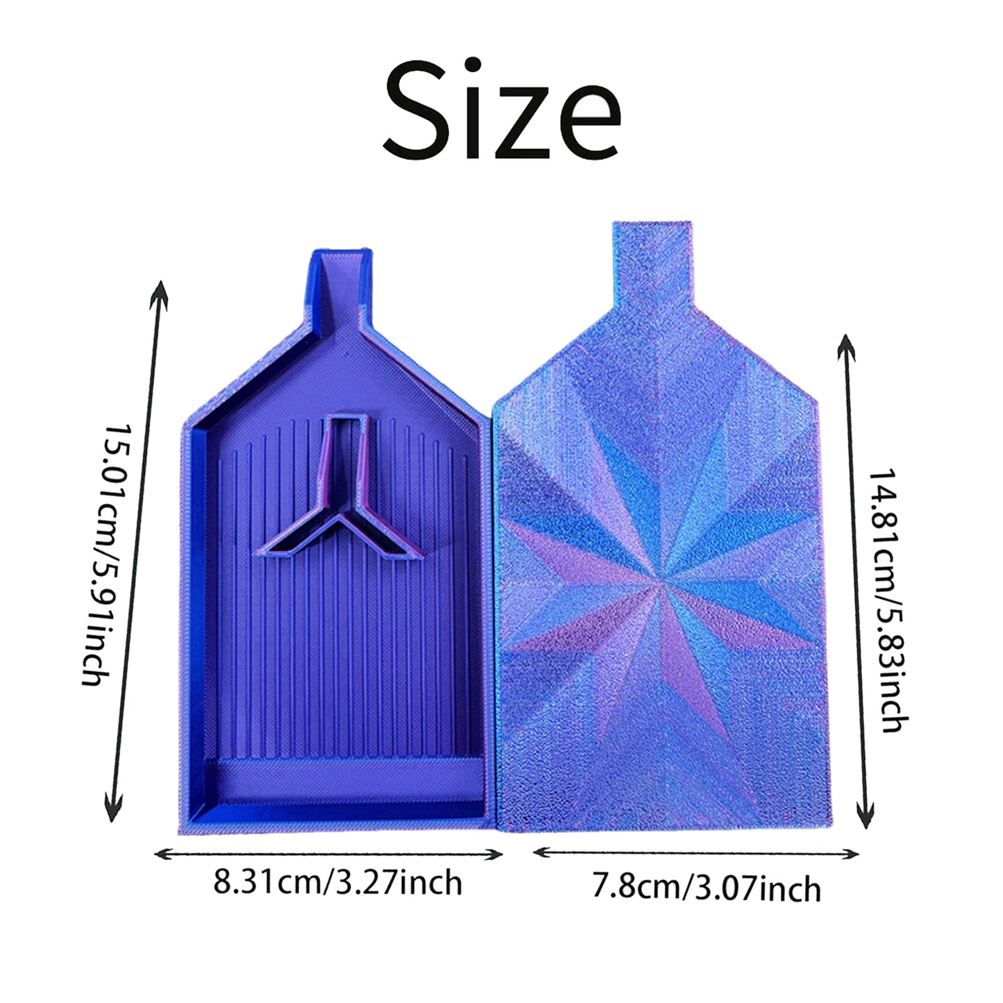 2pcs Diamond Painting Tray Y-Shaped Bead Storage Sorting Plate (Blue-Purple)