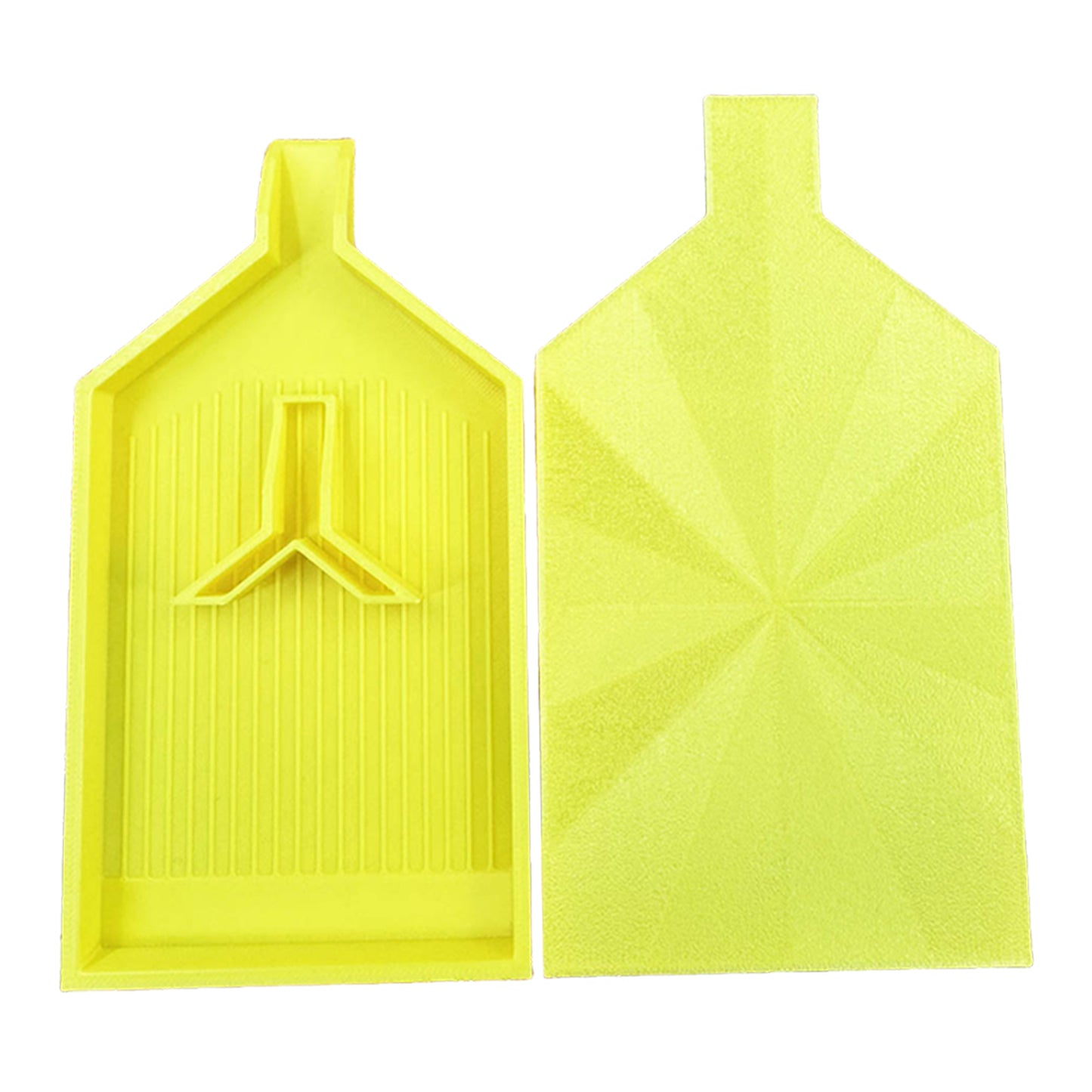 2pcs Diamond Painting Tray Y-Shaped Bead Storage Sorting Plate Tool (Yellow)