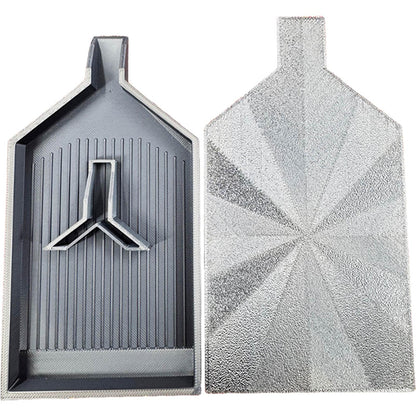 2pcs Diamond Painting Tray Y-Shaped Bead Storage Sorting Plate Tool (Silver)