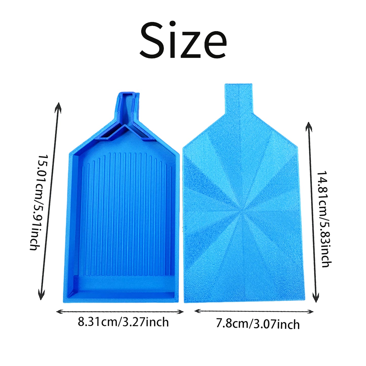 2pcs Diamond Painting Tray Y-Shaped Bead Storage Sorting Plate Tool (Light Blue)