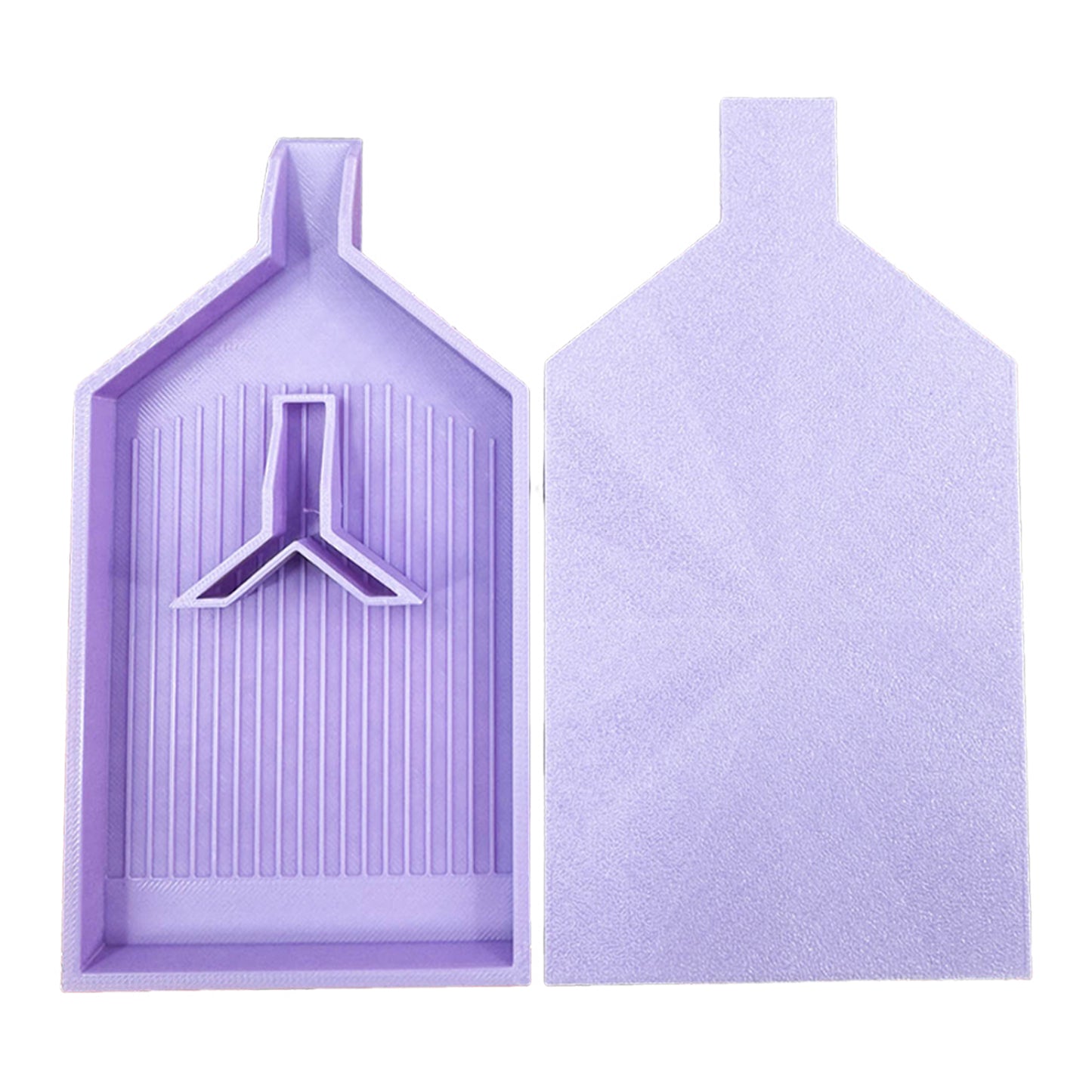 2pcs Diamond Painting Tray Y-Shaped Bead Storage Sorting Plate (Light Purple)