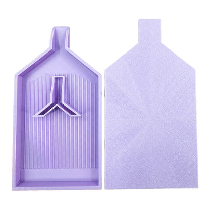 2pcs Diamond Painting Tray Y-Shaped Bead Storage Sorting Plate (Light Purple)