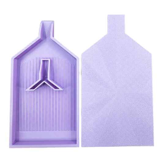 2pcs Diamond Painting Tray Y-Shaped Bead Storage Sorting Plate (Light Purple)